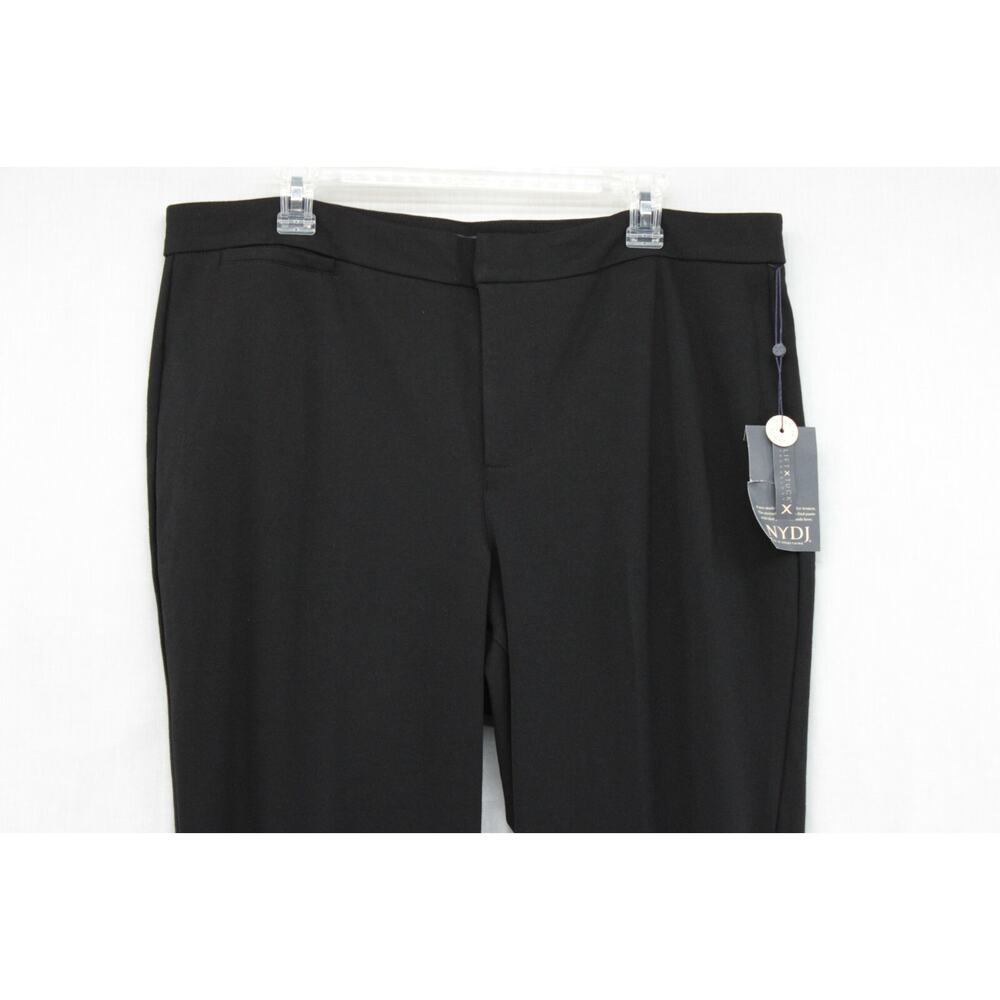 NYDJ Pants Women's 16W Black Lift Tuck Viscose Blend Career Casual Goth NWT - Picture 2 of 10